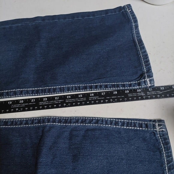 Iron Horse Blue Jeans Denim Pants Embellish Rhinestone Boot Flare Wide Size 12 - Picture 8 of 15
